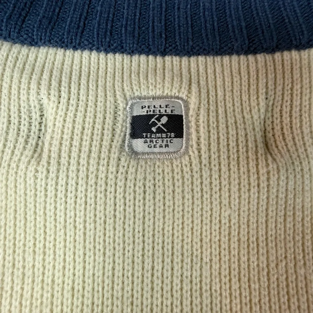 Pelle Pelle Blue and Cream Men's Sweater 3X
